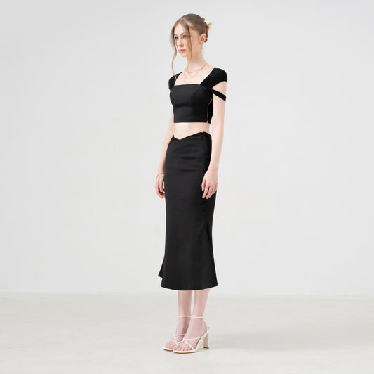 Aquaflame Essence Twist Top with Mermaid Cutout Skirt - Look 3