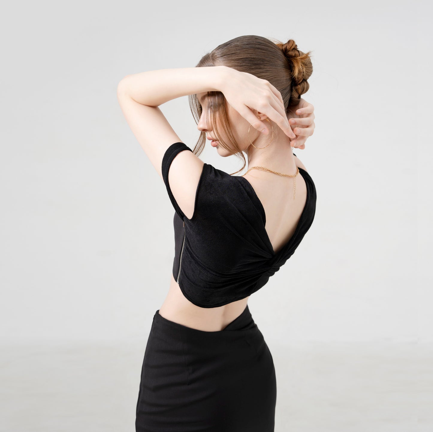 Aquaflame Essence Twist Top with Mermaid Cutout Skirt - Look 3