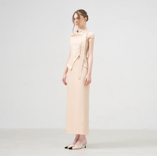 Aquaflame Essence Crossing Strap Top with Pencil Skirt – Look 2