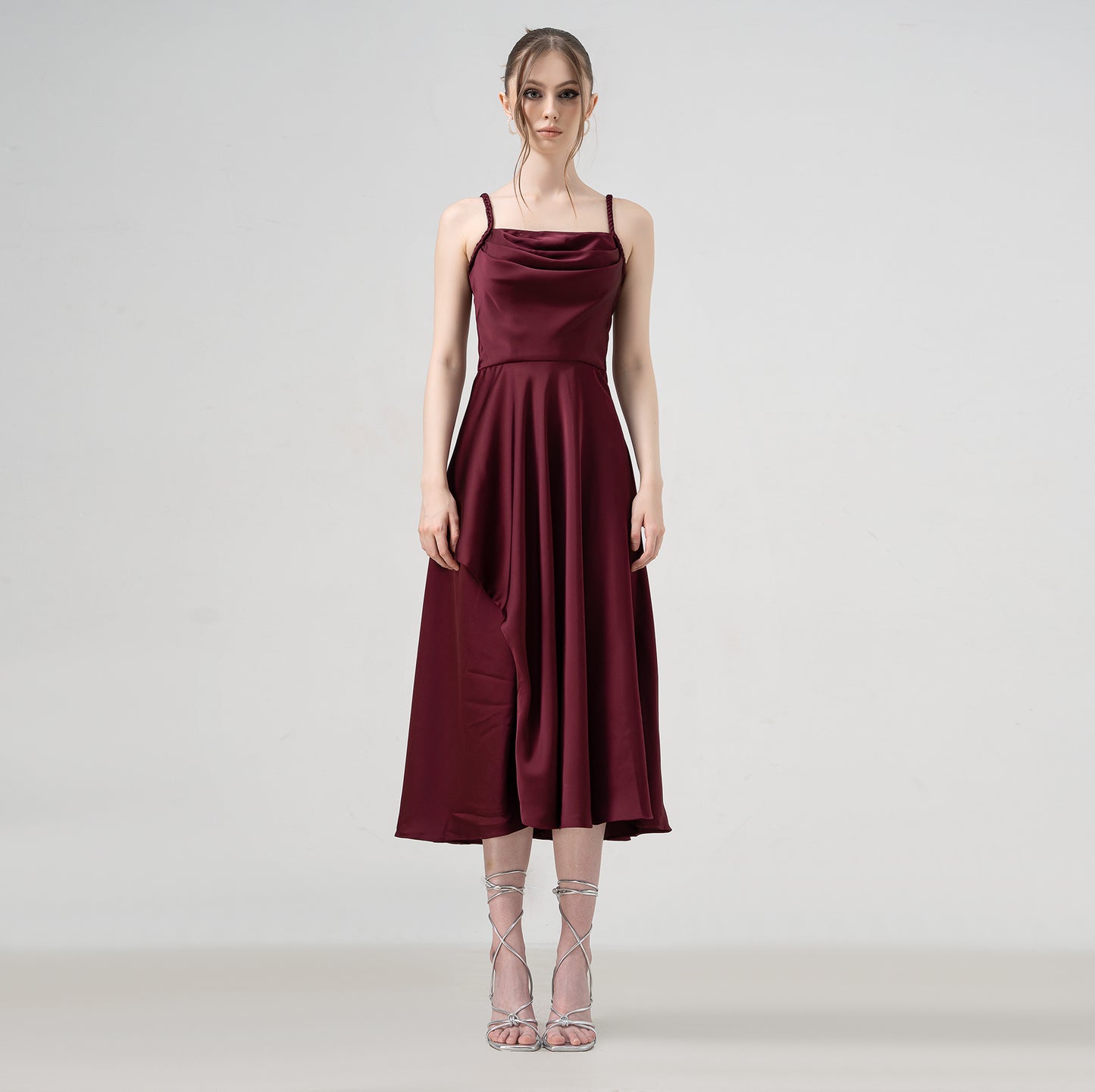 Divalines Satin Dress with Braided Straps - Look 4