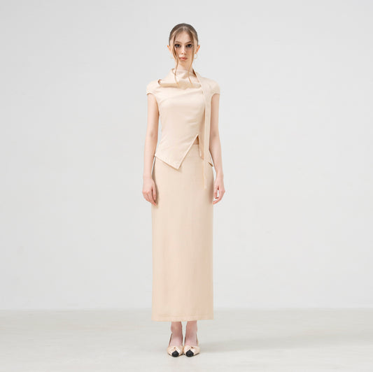 Aquaflame Essence Crossing Strap Top with Pencil Skirt – Look 2