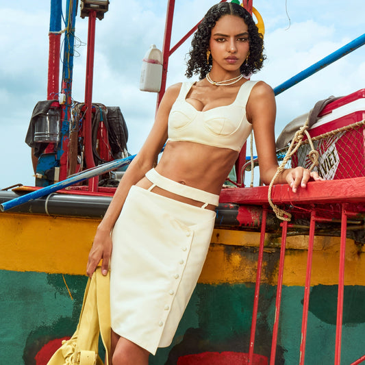 Marina Temptation Bustier & Cut-Out Skirt Set - Look 1