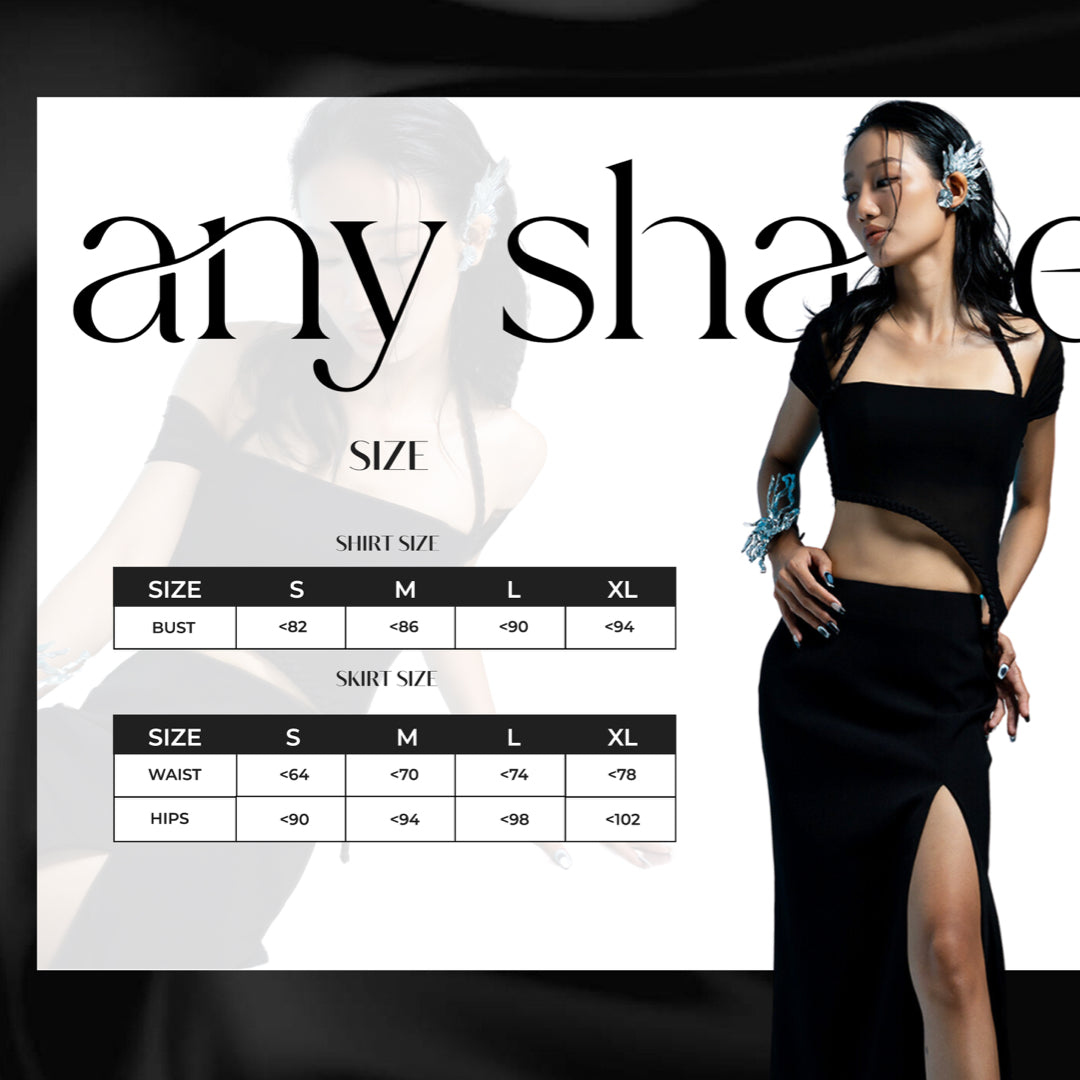 Aquaflame Essence Braided Mesh Top with Slit Skirt - Look 1