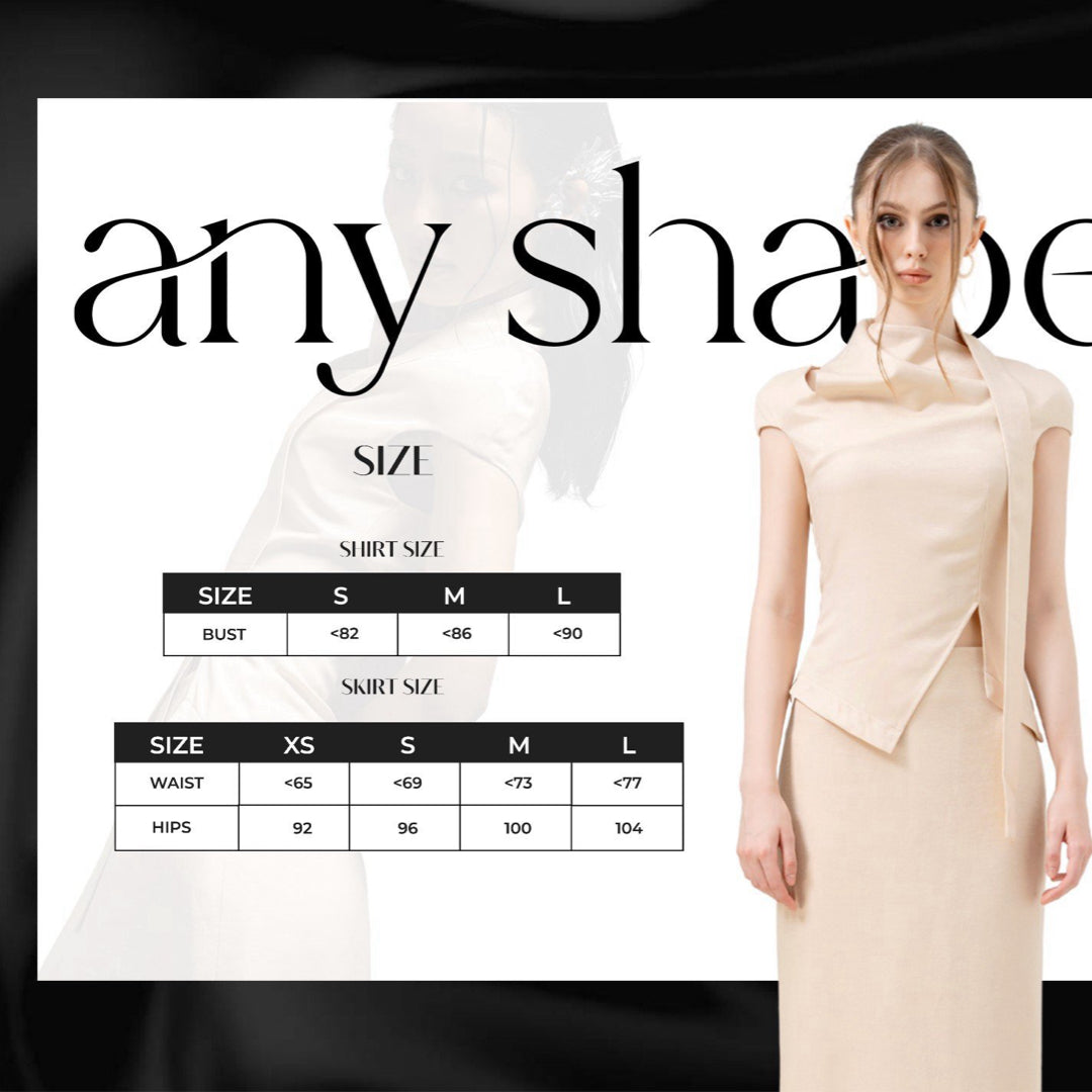 Aquaflame Essence Crossing Strap Top with Pencil Skirt – Look 2