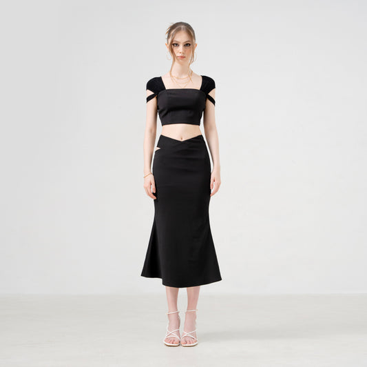 Aquaflame Essence Twist Top with Mermaid Cutout Skirt - Look 3