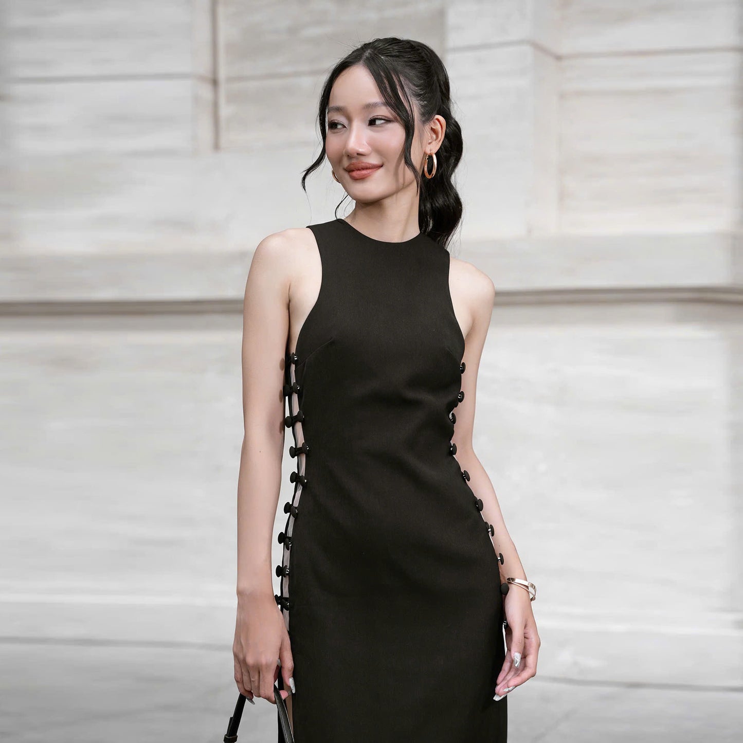 Contours of Confidence Split-side Body Fit Dress - Look 2