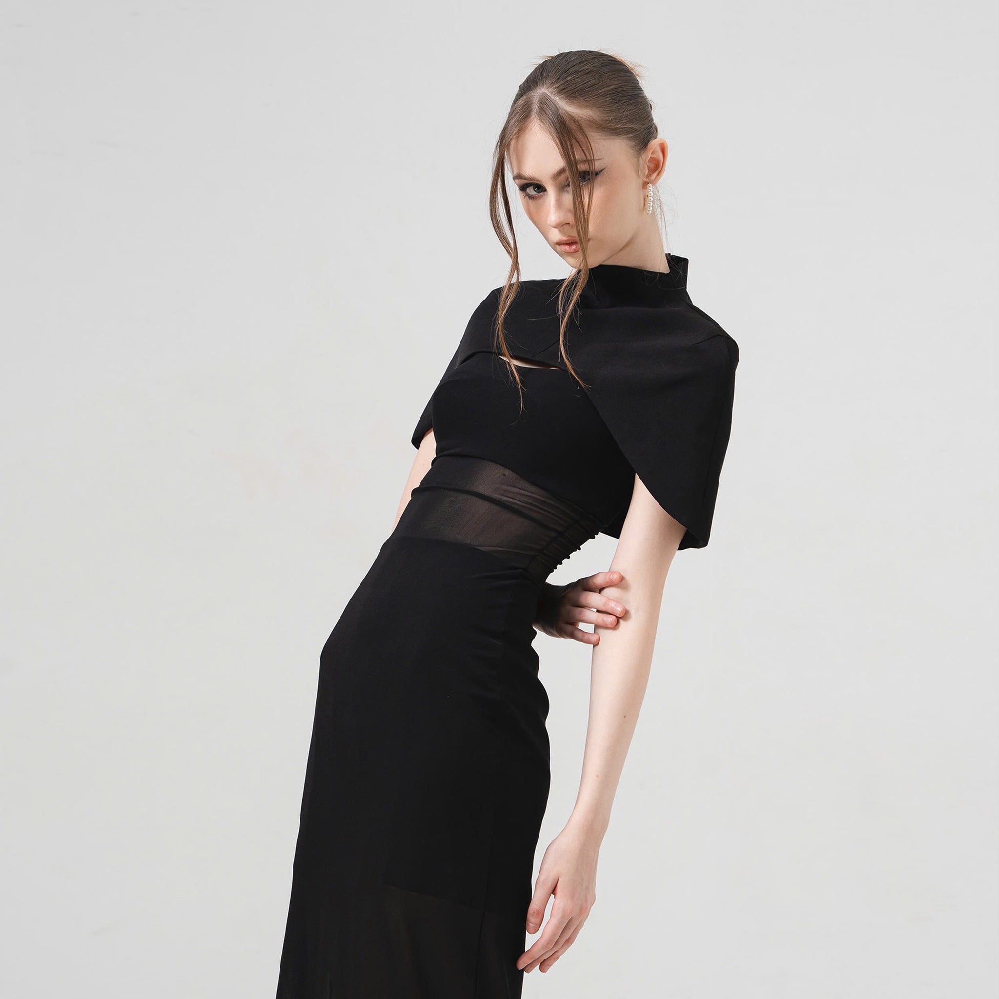 Solo Muse Mesh Stretchy Body Fit Dress Solo Muse Mesh Stretchy Body Fit Dress