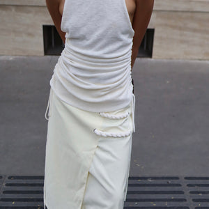 Versa Sheer Stretch Cowl Neck Tank