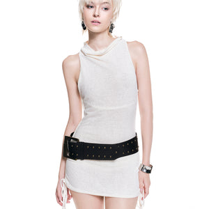 Versa Sheer Stretch Cowl Neck Tank