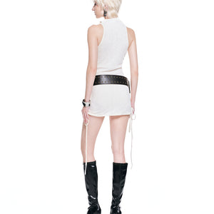 Versa Sheer Stretch Cowl Neck Tank