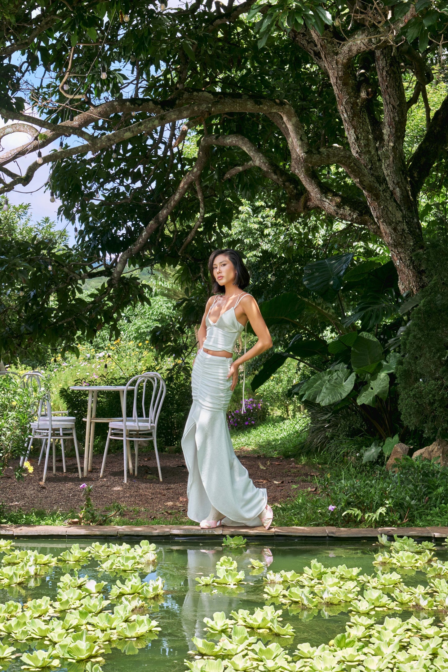 Feluna Stretch Camisole and Mermaid Maxi Skirt Set