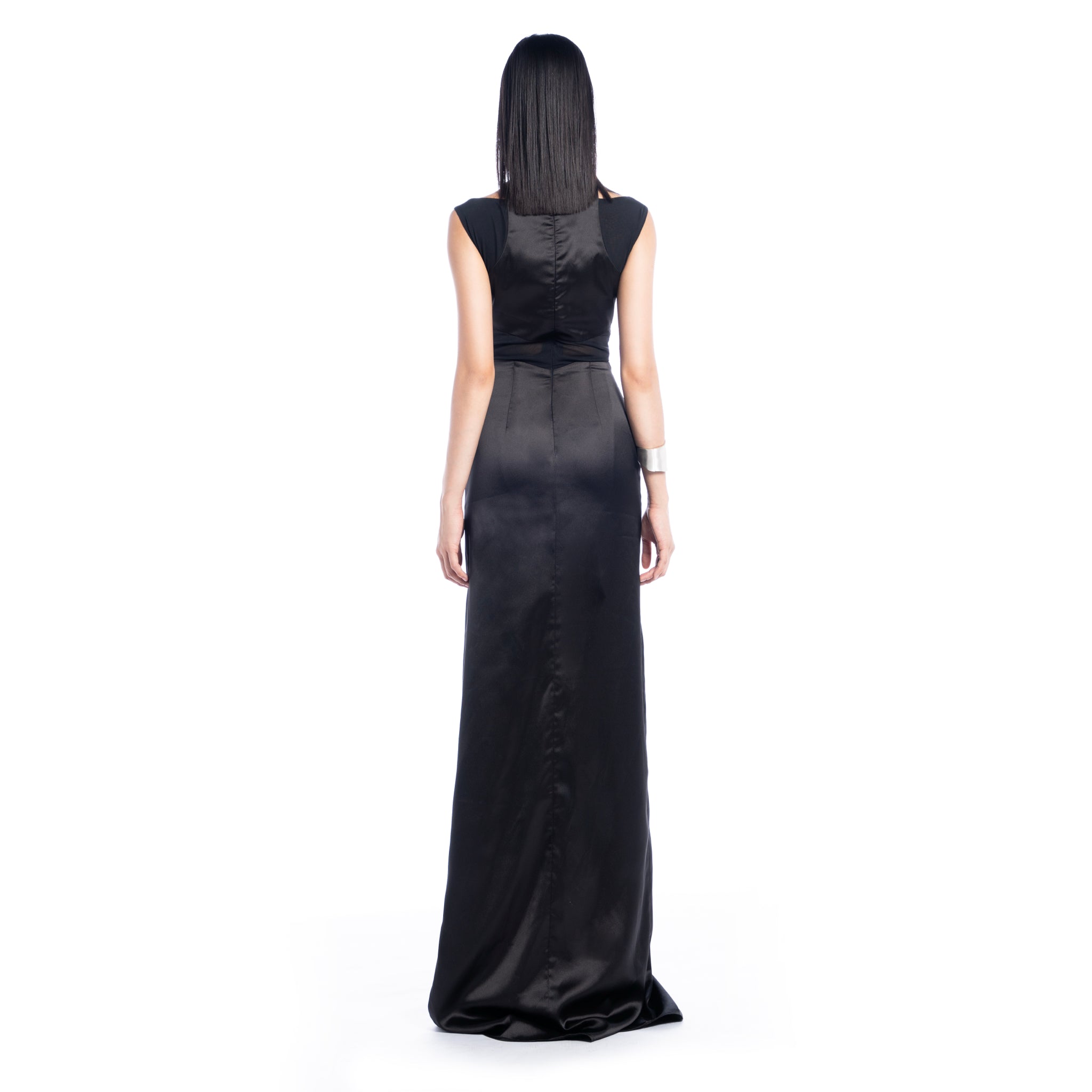 Femme Fatale Cutout Satin Bold Dress- Look 3 – AnyShape.Official