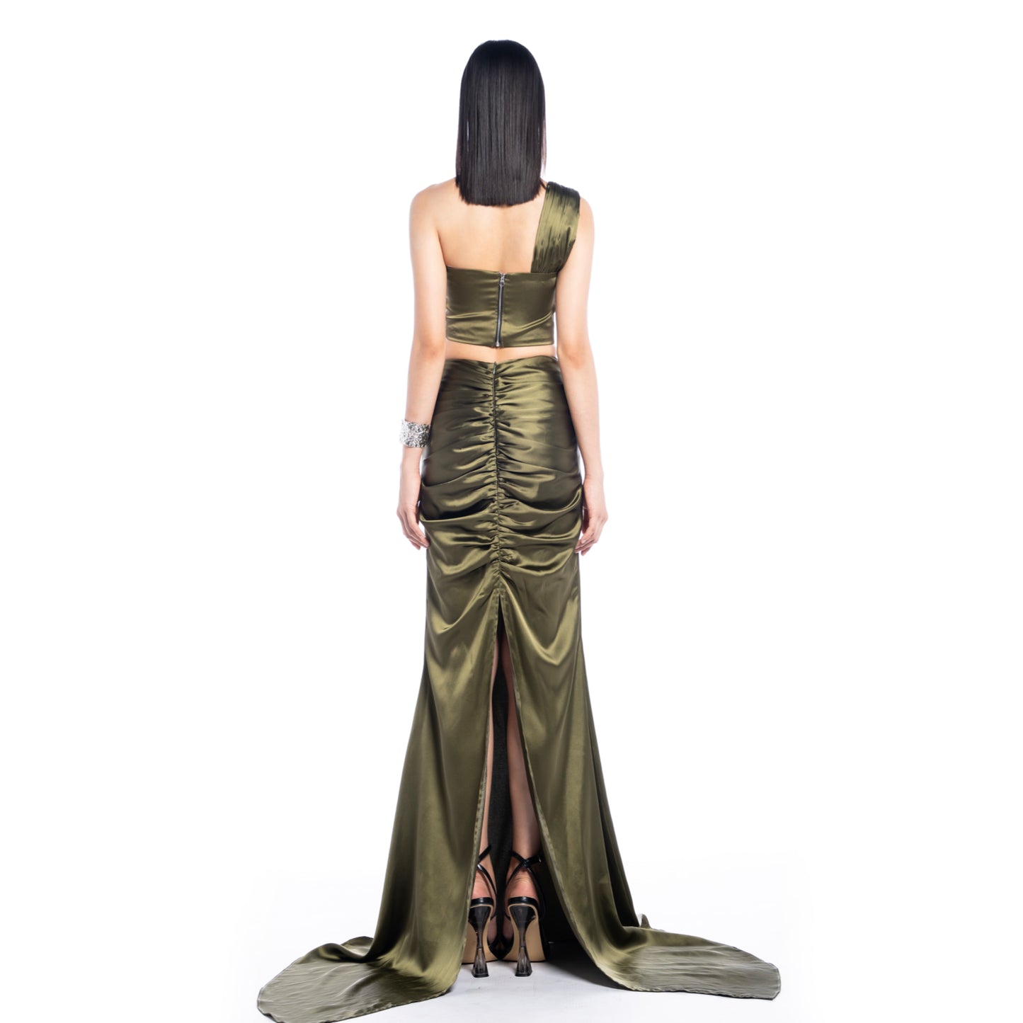 Femme Fatale Asymmetrical One-shoulder with Ruched Design - Look 4