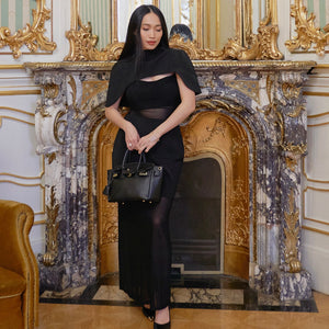 Solo Muse Mesh Stretchy Body Fit Dress - Look 1
