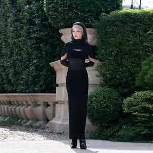 Solo Muse Mesh Stretchy Body Fit Dress - Look 1