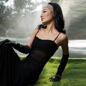 Solo Muse Mesh Stretchy Body Fit Dress - Look 1